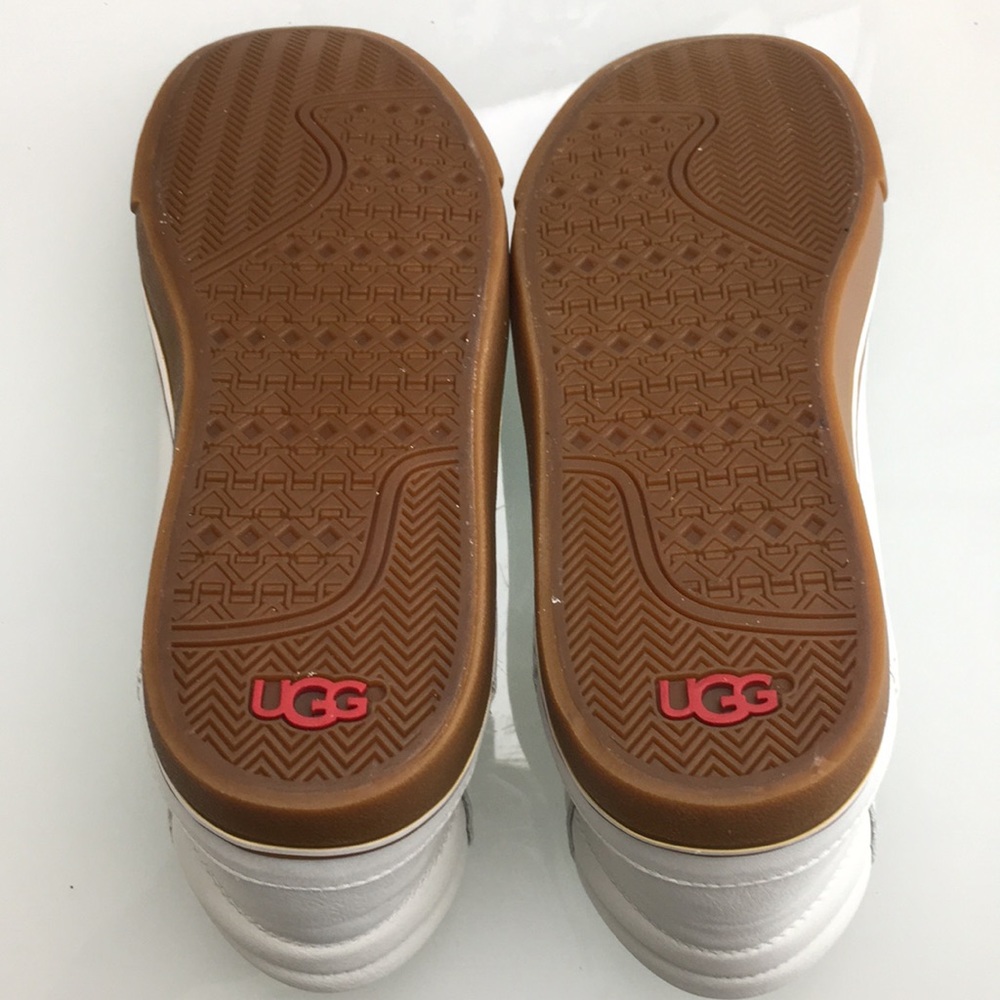 Ugg Hoyt Luxe White Leather Sneakers Mens New - Picture 6 of 8